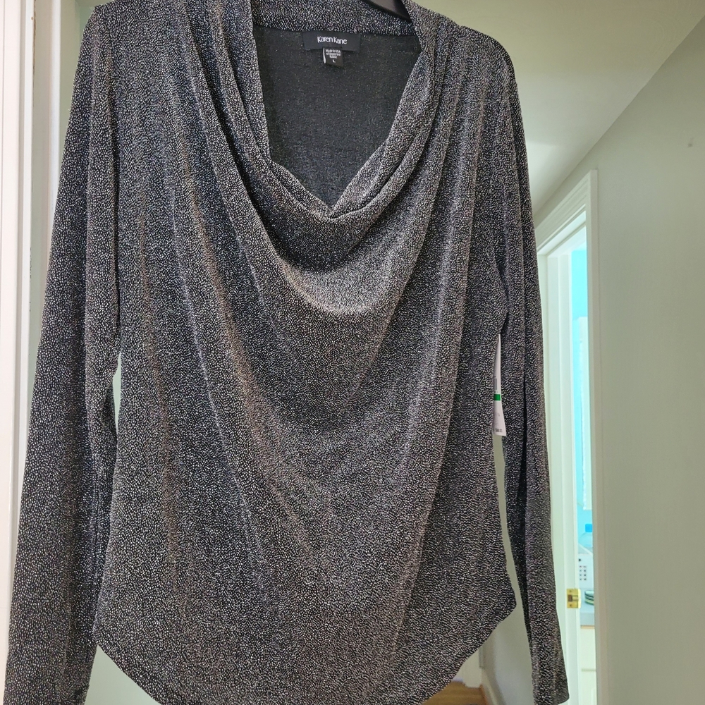Gray Draped Women's Sweater